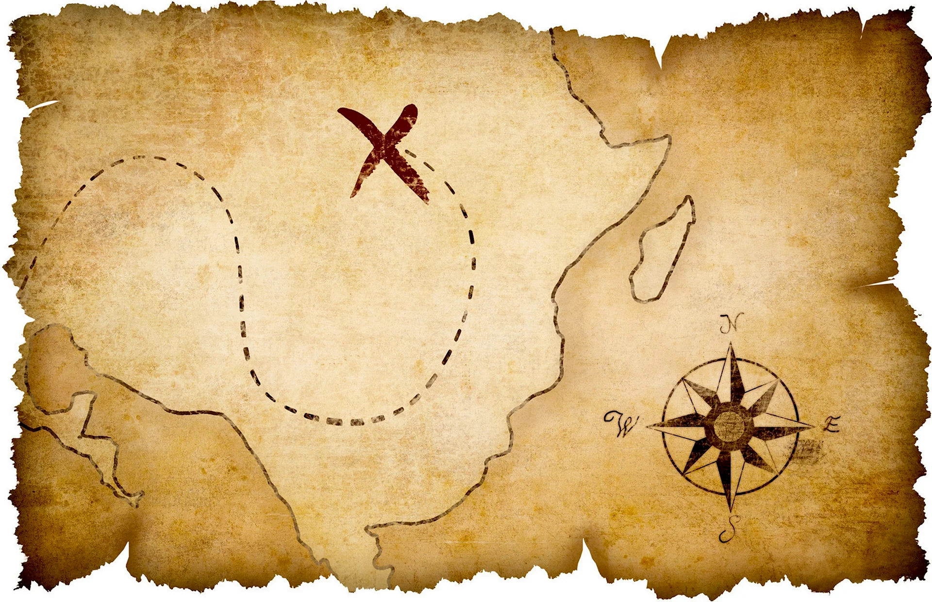 Стилизованная Пиратская карта