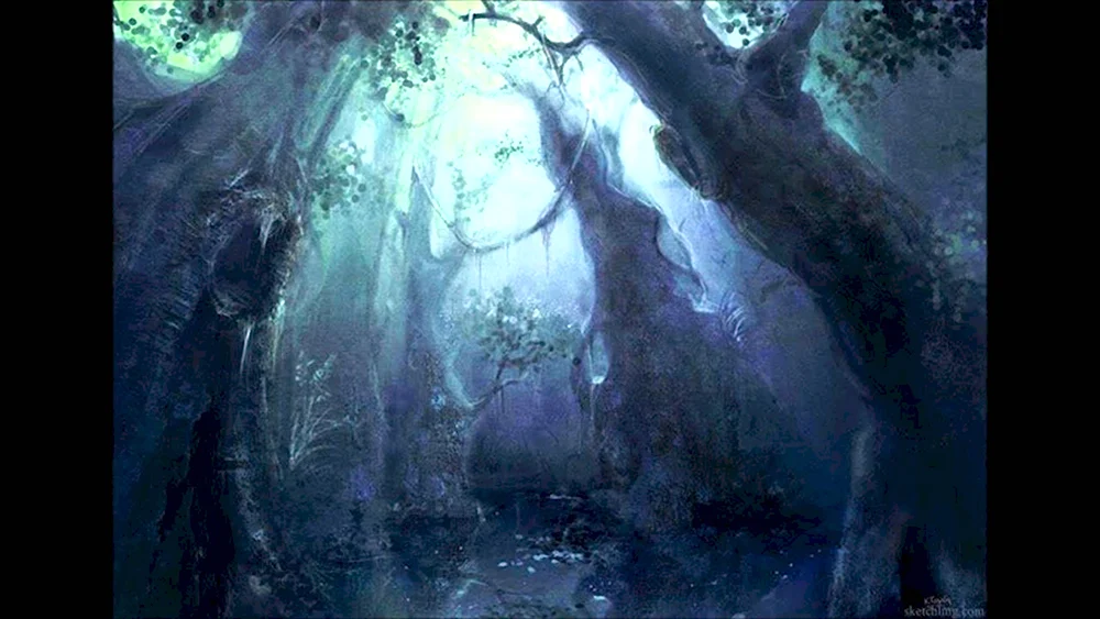 Страшный заколдованный лес