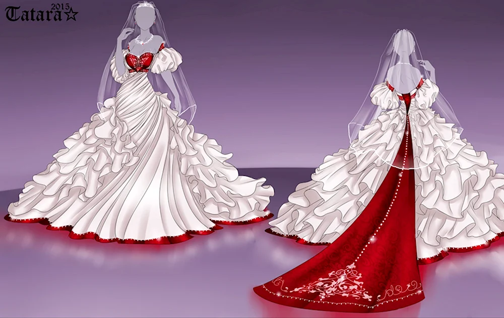 Свадебное платье в стиле аниме