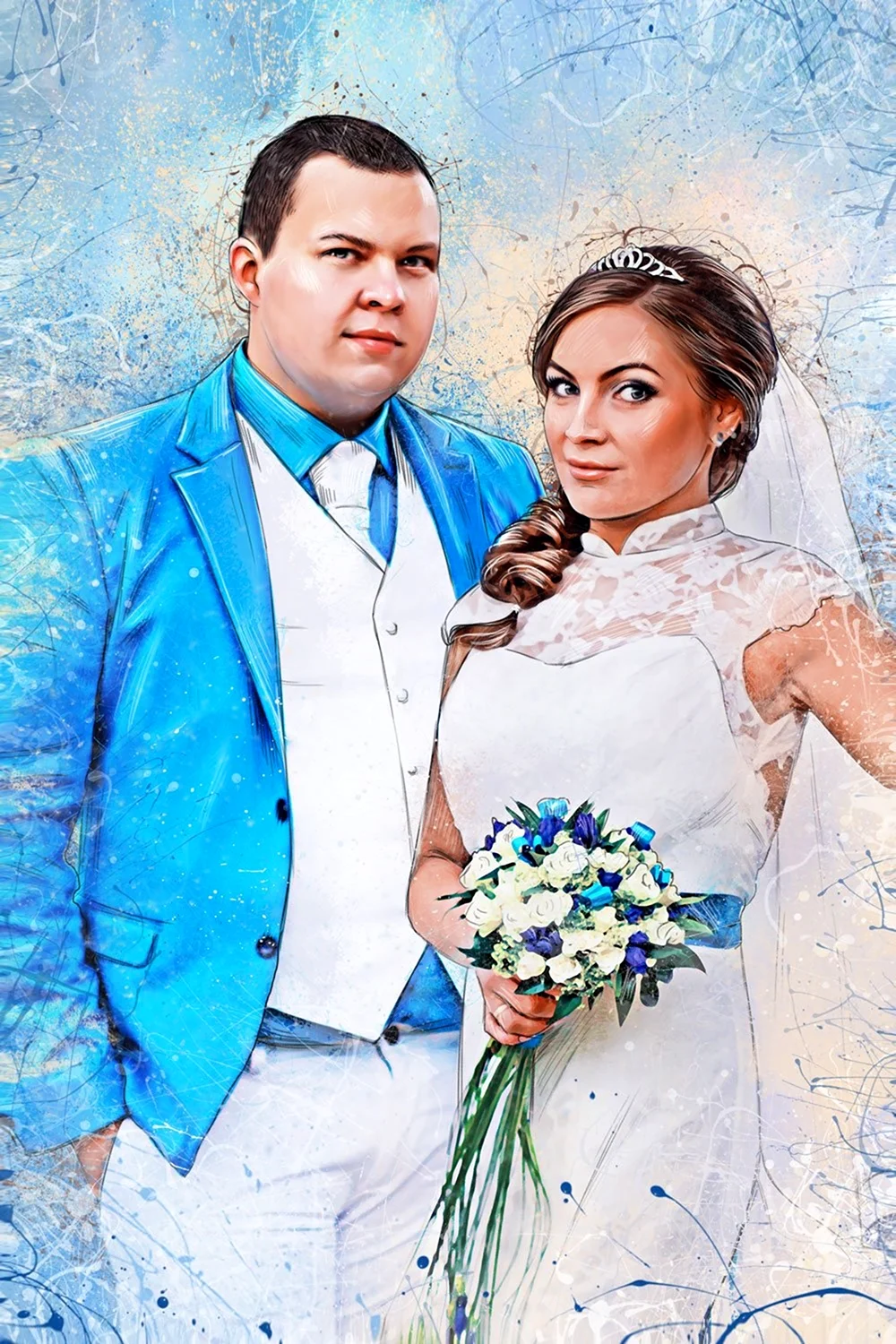Свадебный портрет в стиле Дрим арт