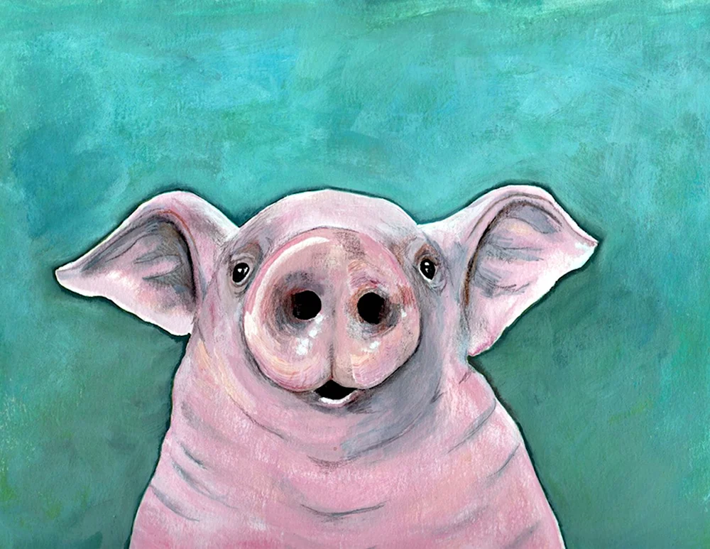 Свинья арт