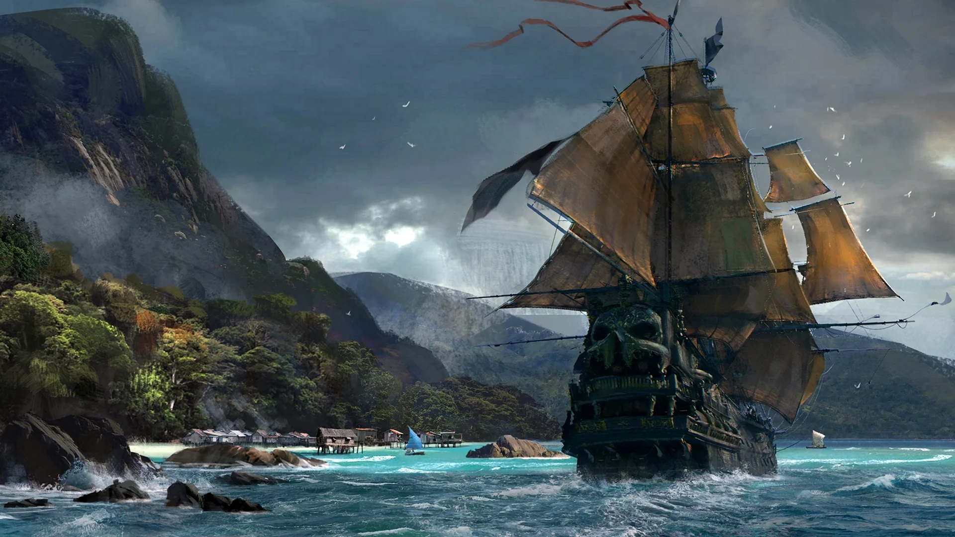Таинственный остров пиратский корабль