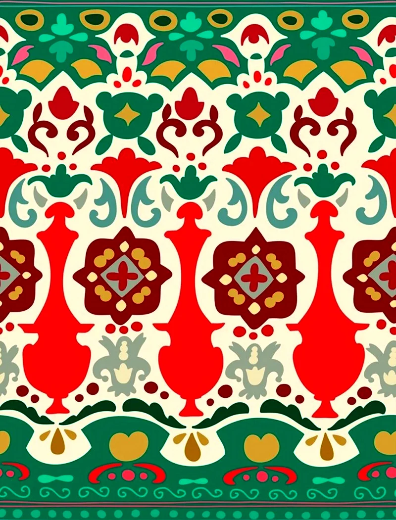 Татарский орнамент тюльпан ТАССР