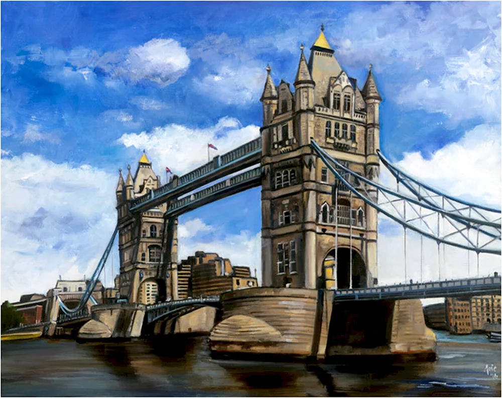Тауэрский мост Лондон живопись
