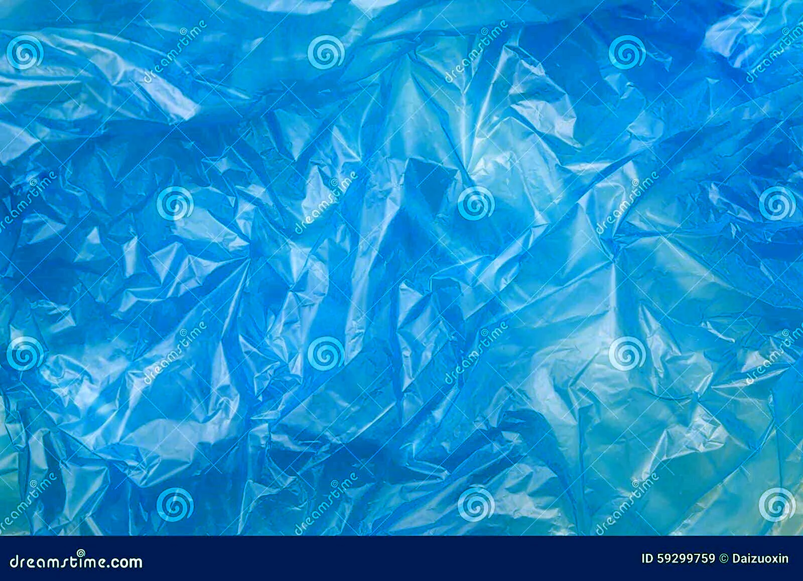 Текстура пластикового пакета голубого