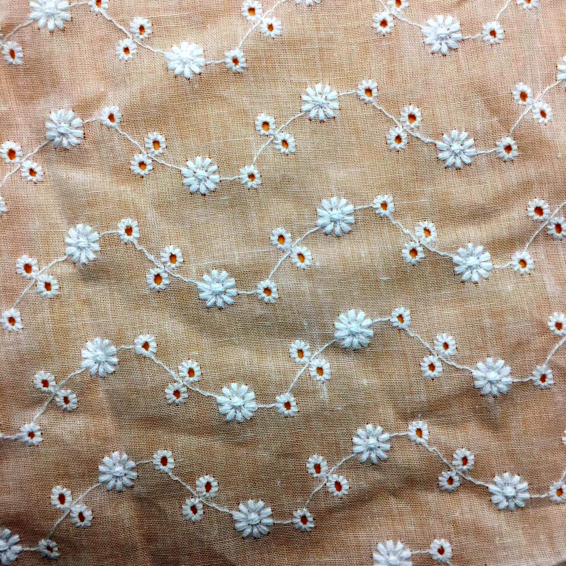 Текстура ткани с вышивкой