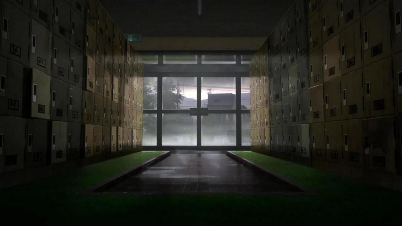Тёмный коридор аниме школа