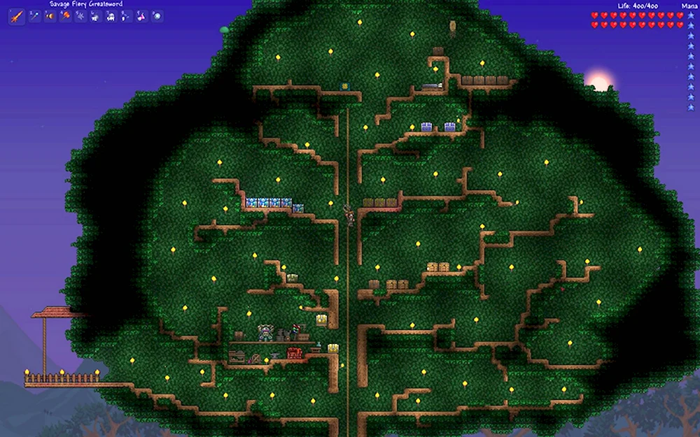 Террария карта дом на дереве