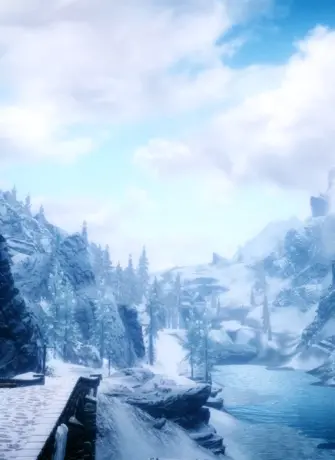 The Elder Scrolls v Skyrim зима
