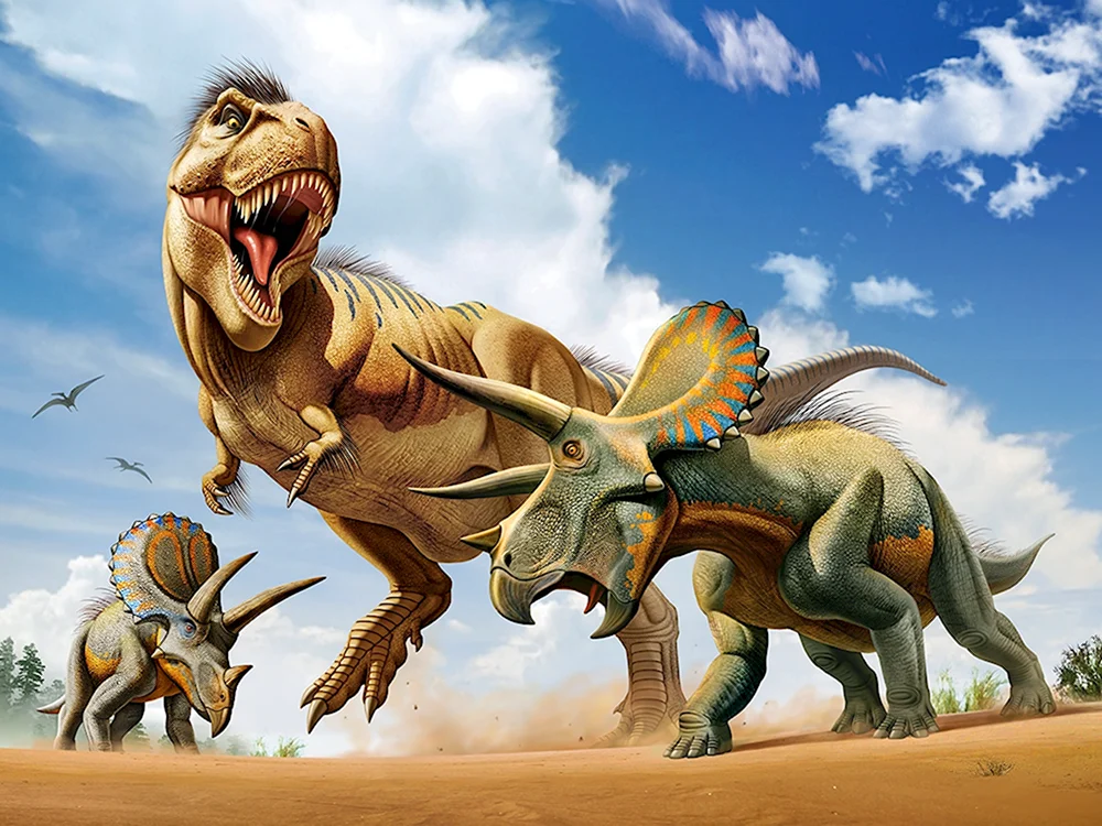 Тираннозавр рекс против Трицератопса