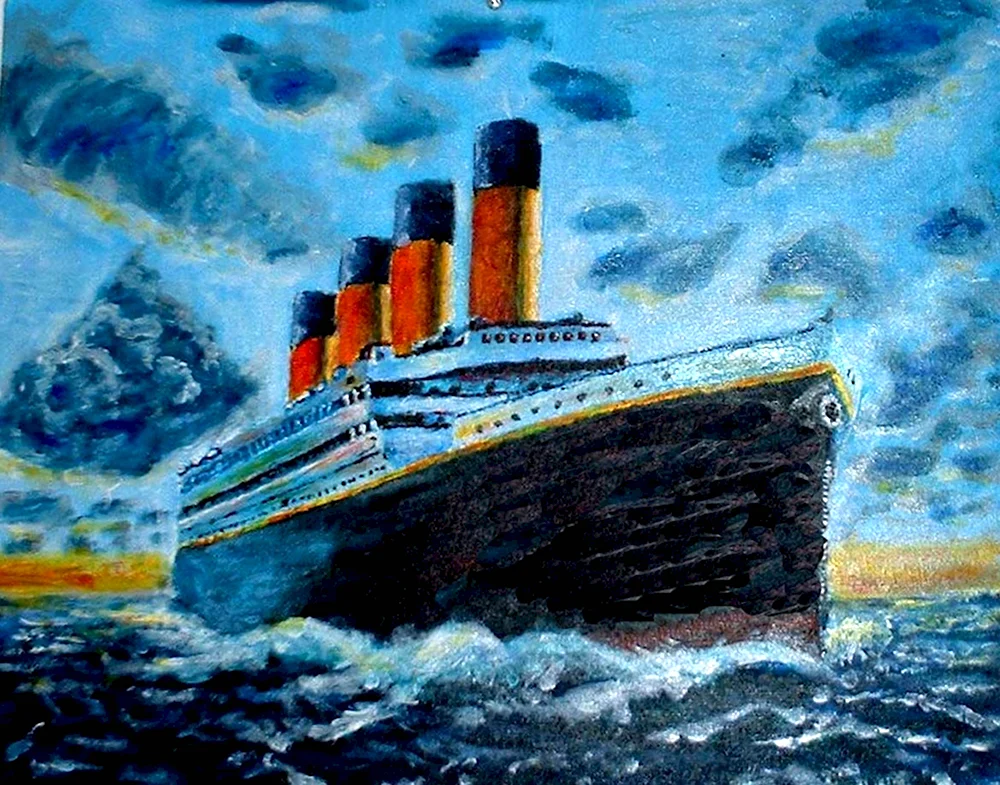 Титаник акриловыми красками