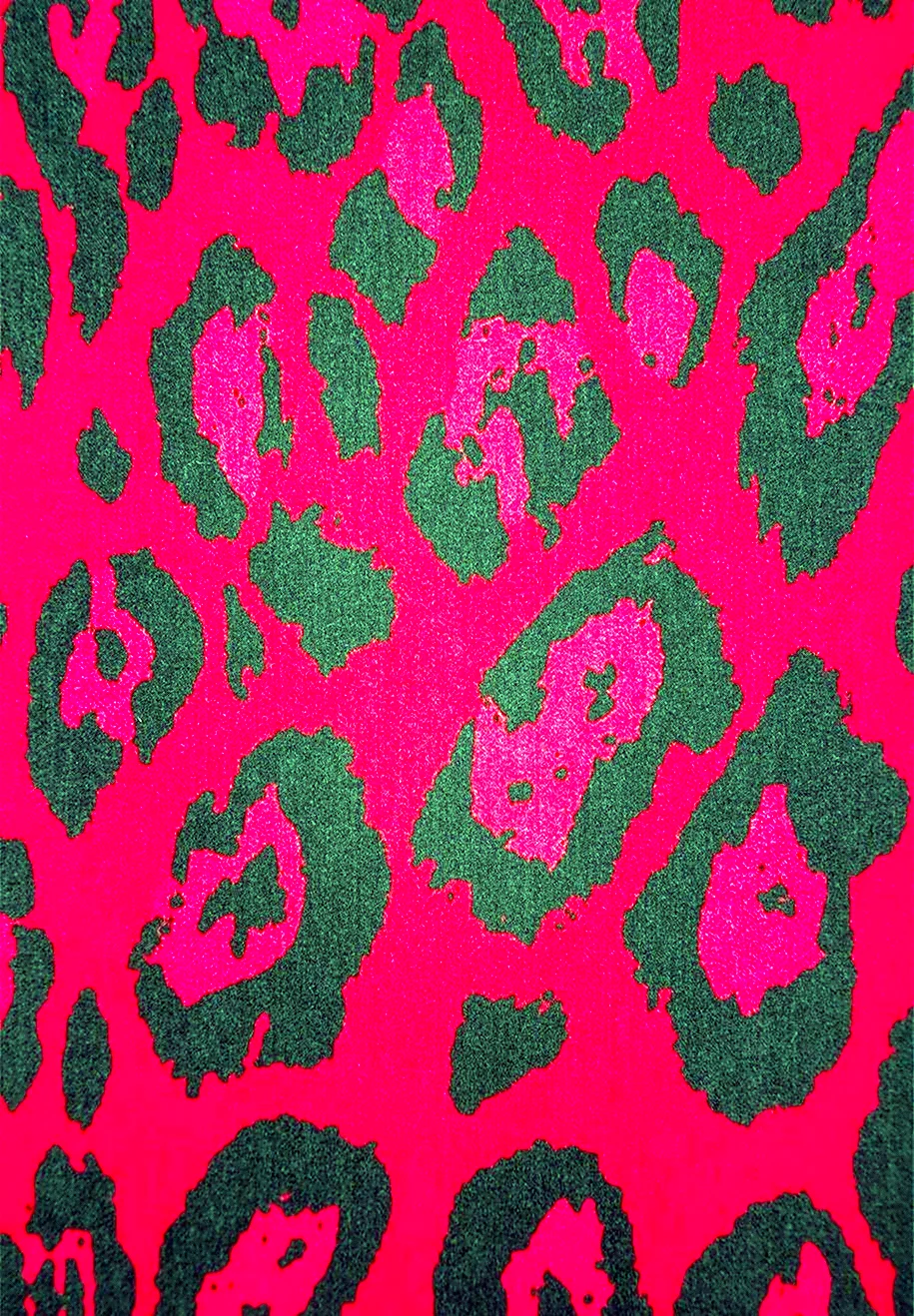 Ткань розовый леопард