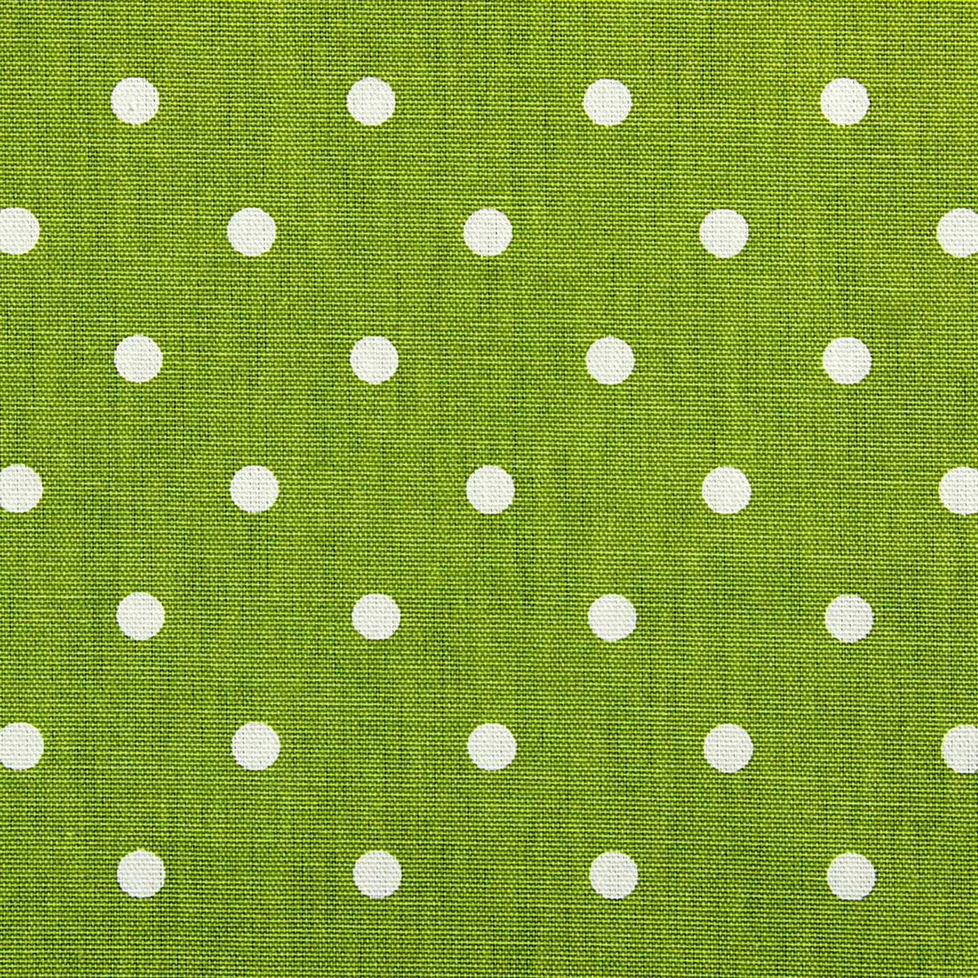Ткань зеленая в горошек