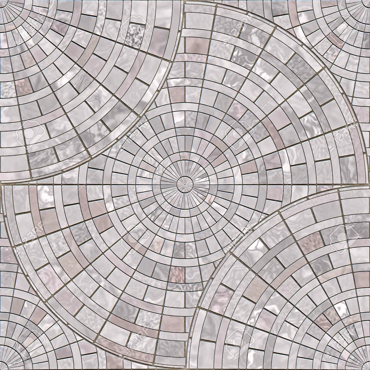 Тротуарная плитка круговая текстура