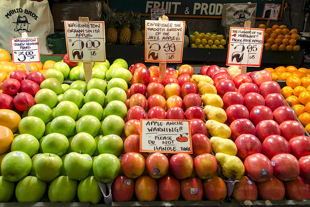 Ценники на фрукты и овощи