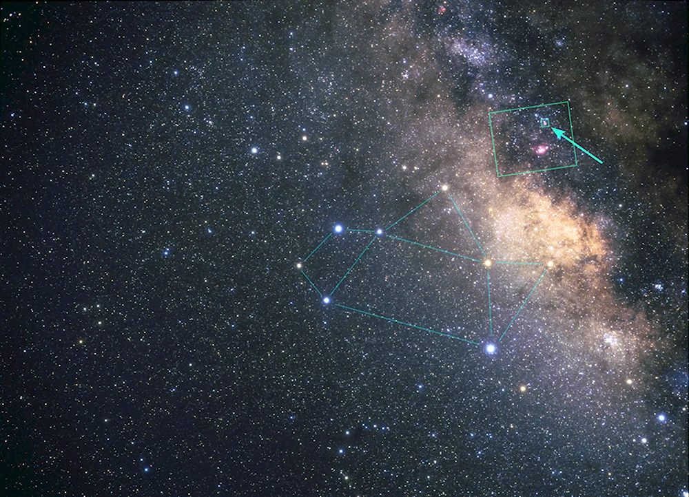 Центр Галактики Млечный путь в созвездии стрельца