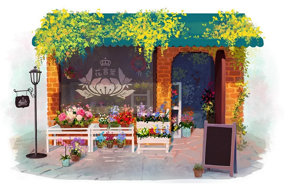 Цветочный магазин иллюстрация