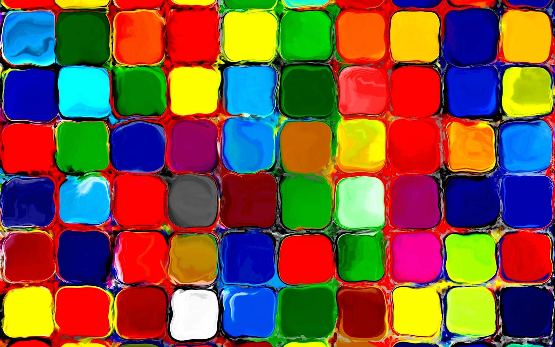 Цветовая палитра кубики