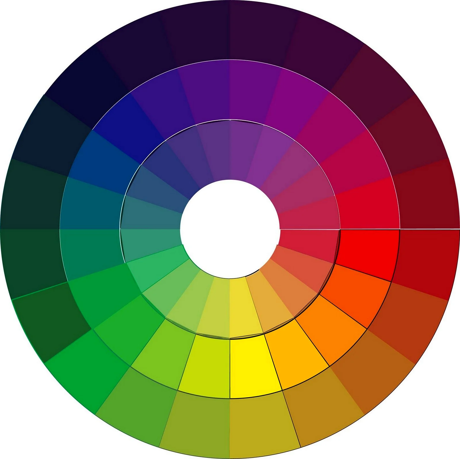 Цветовой круг Иттена 24 цвета
