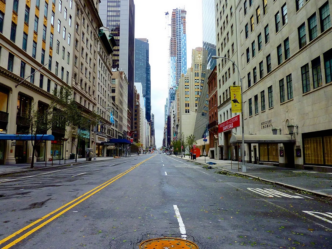 Улицы Нью-Йорка вид сбоку