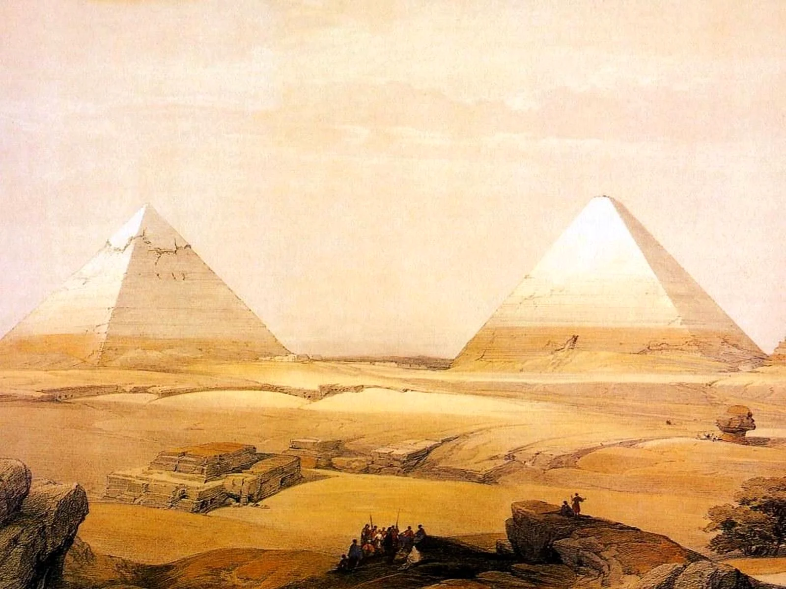 Великая пирамида в Гизе Египет гравюра