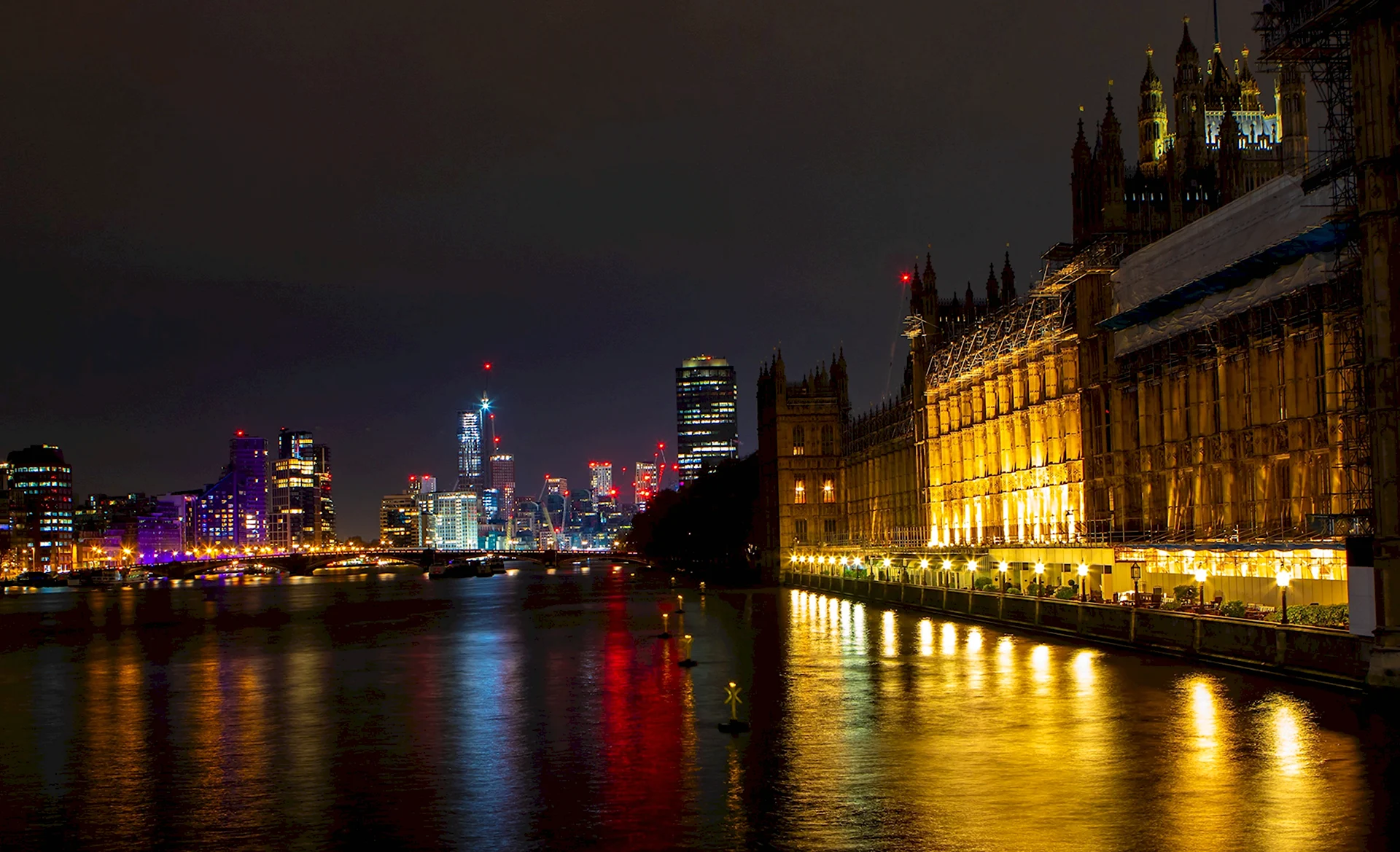 Вестминстерский дворец Лондон ночь