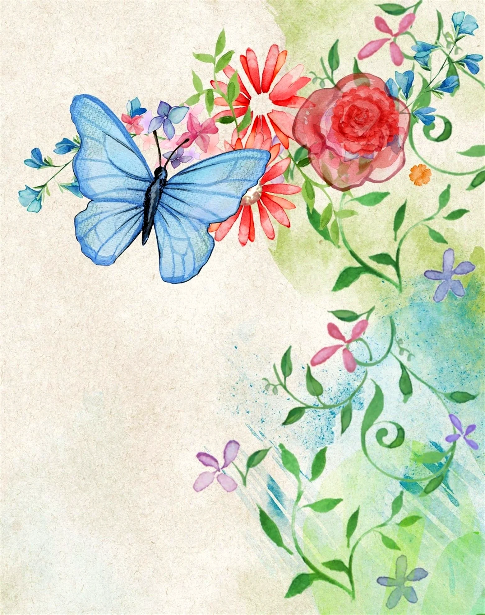 Винтажные фоны с бабочками