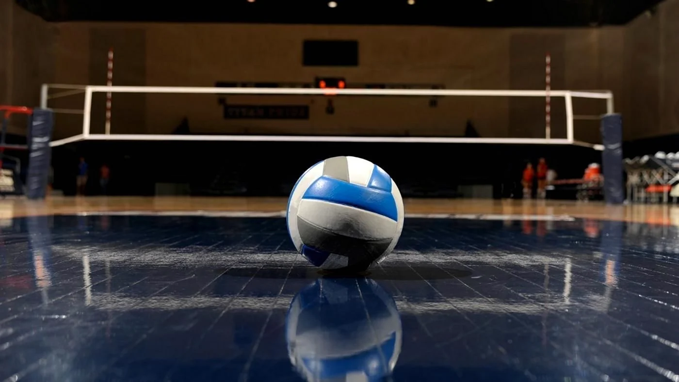 Волейбольный мяч в зале