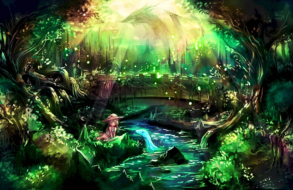 Волшебный зеленый лес