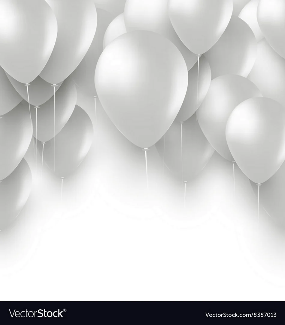 Воздушные шары на белом фоне