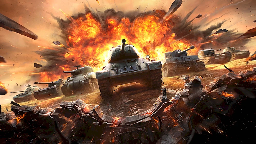 World of Tanks битва