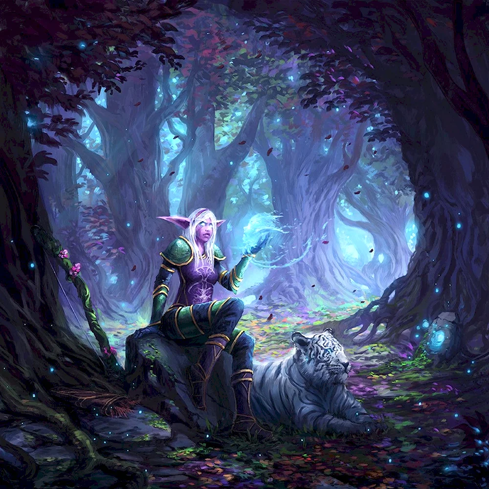 World of Warcraft ночная эльфийка друид