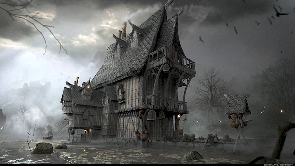 Заброшенный средневековый дом