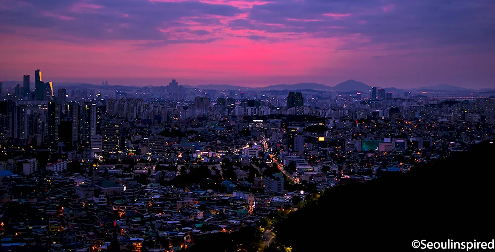 Закат в Корее Сеул