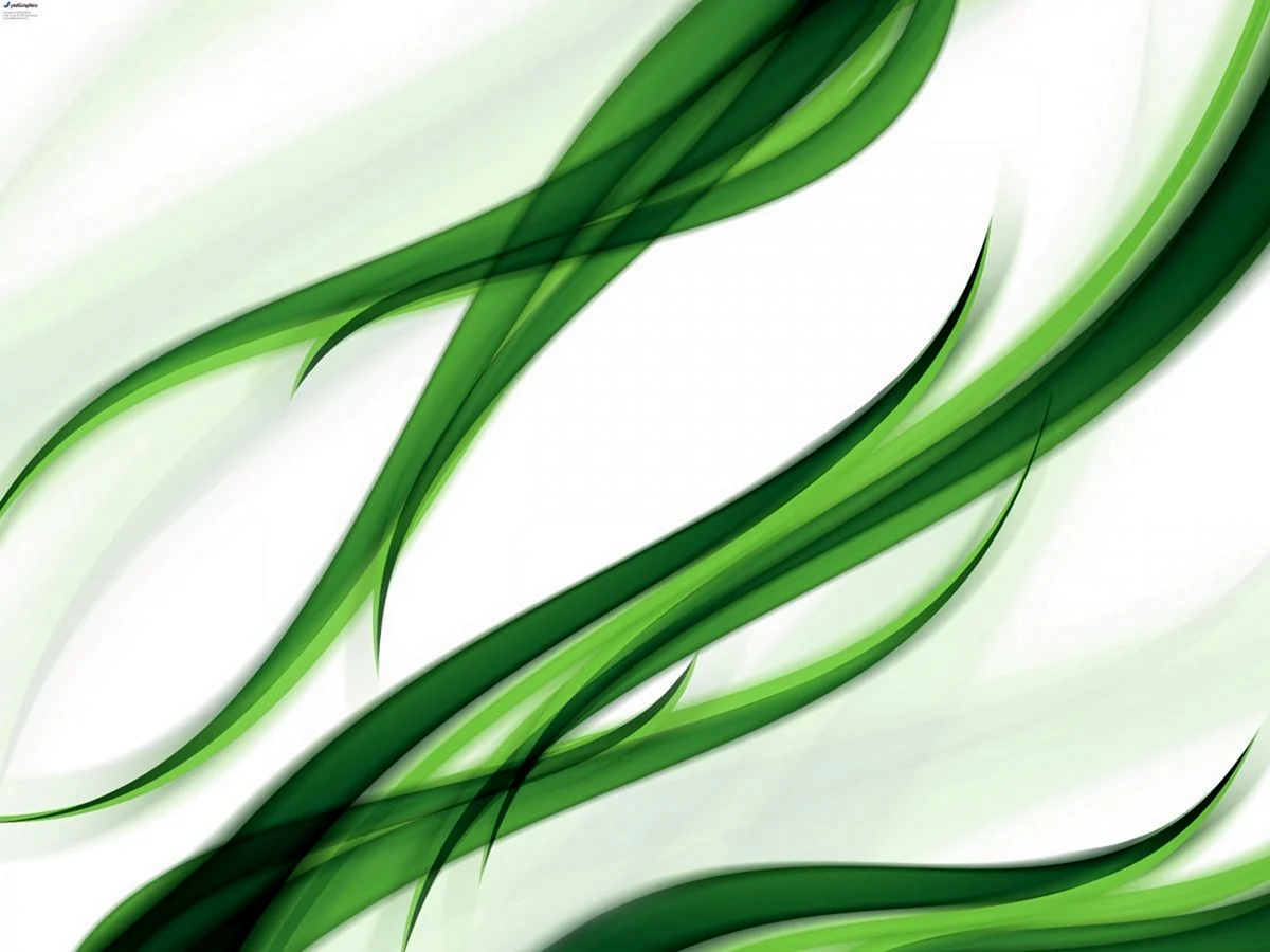 Зеленая абстракция на белом фоне