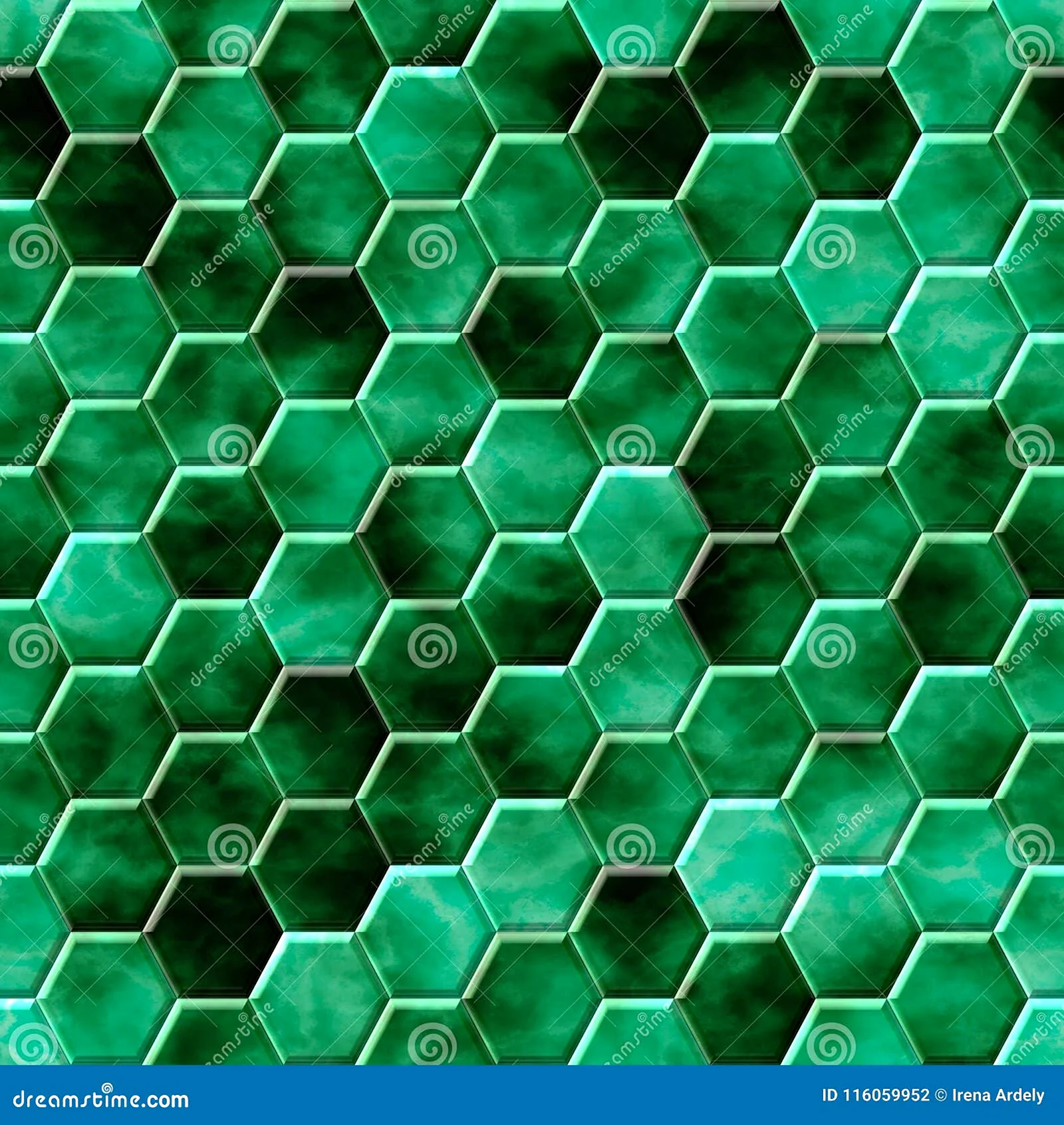 Зеленая мозаика плитка соты