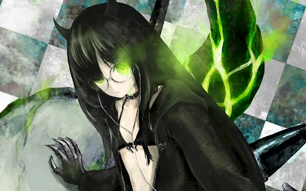 Зеленоволосый демон аниме