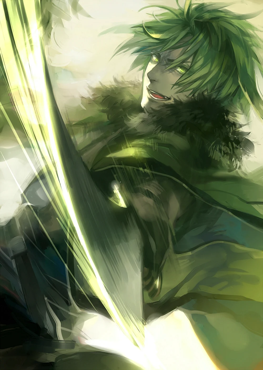 Зелёноволосый герой аниме