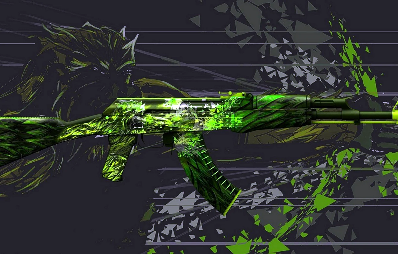 Зелёный АК 47 В КС го