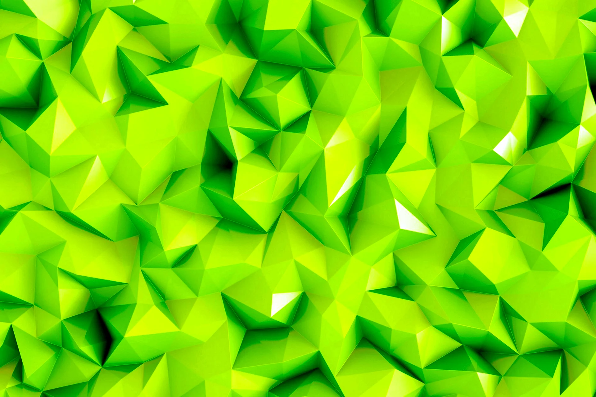 Зеленый полигональный фон