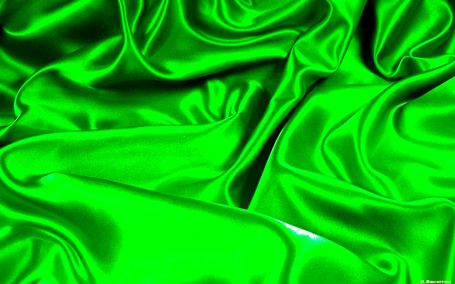 Зеленый шелк фон