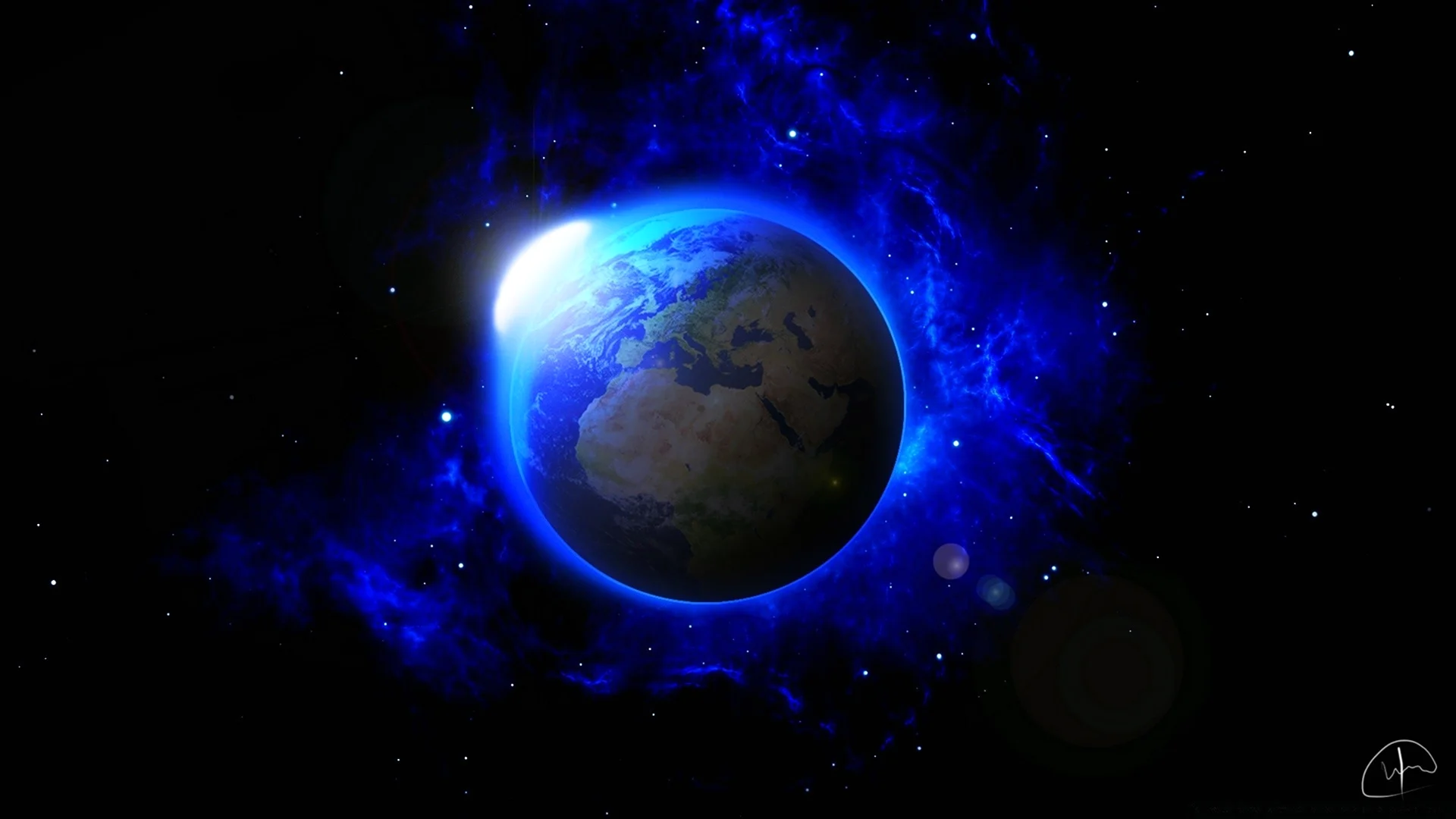 Земной шар в космосе