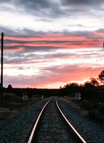 Железная дорога закат