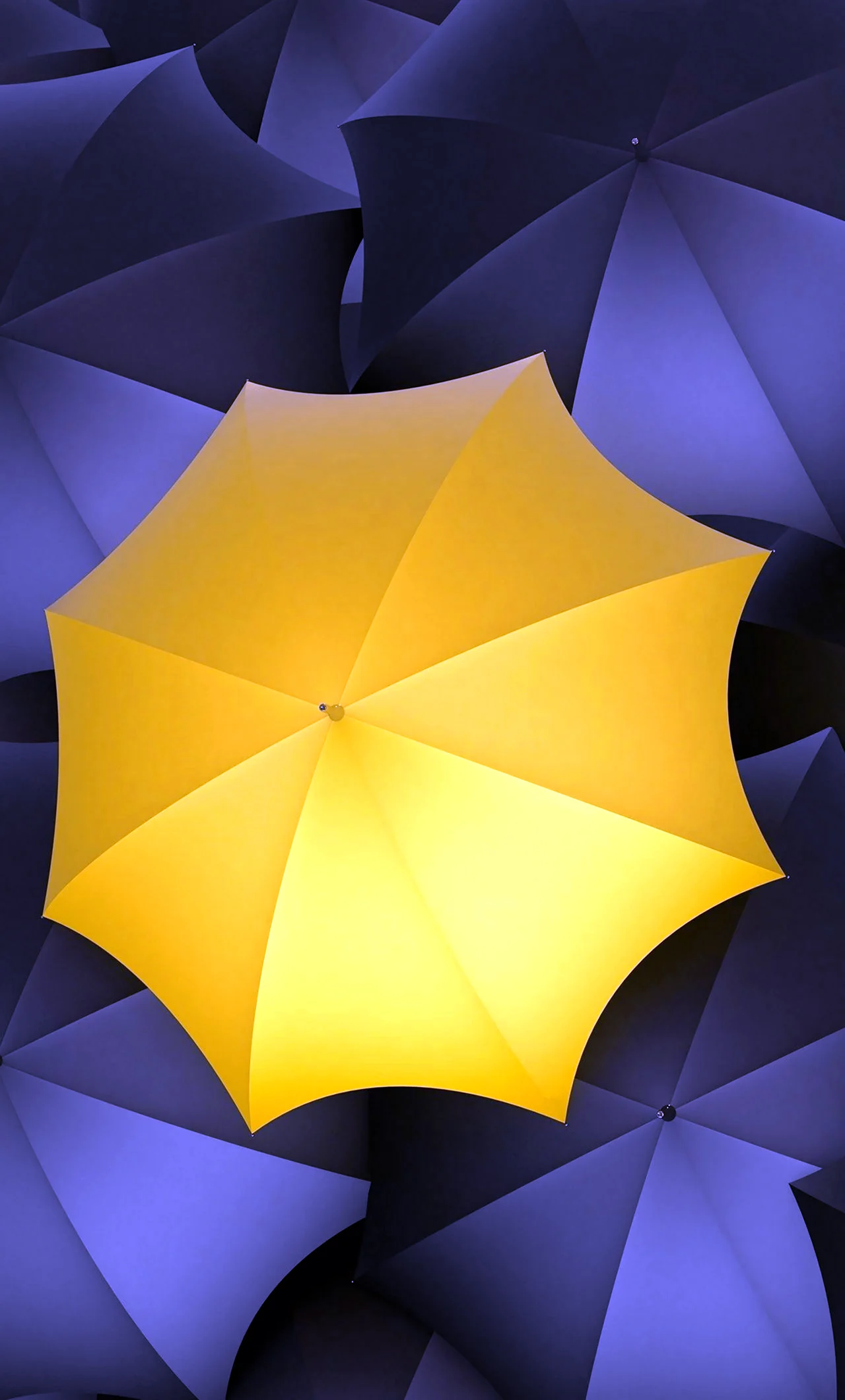 Желто-оранжевый зонтик