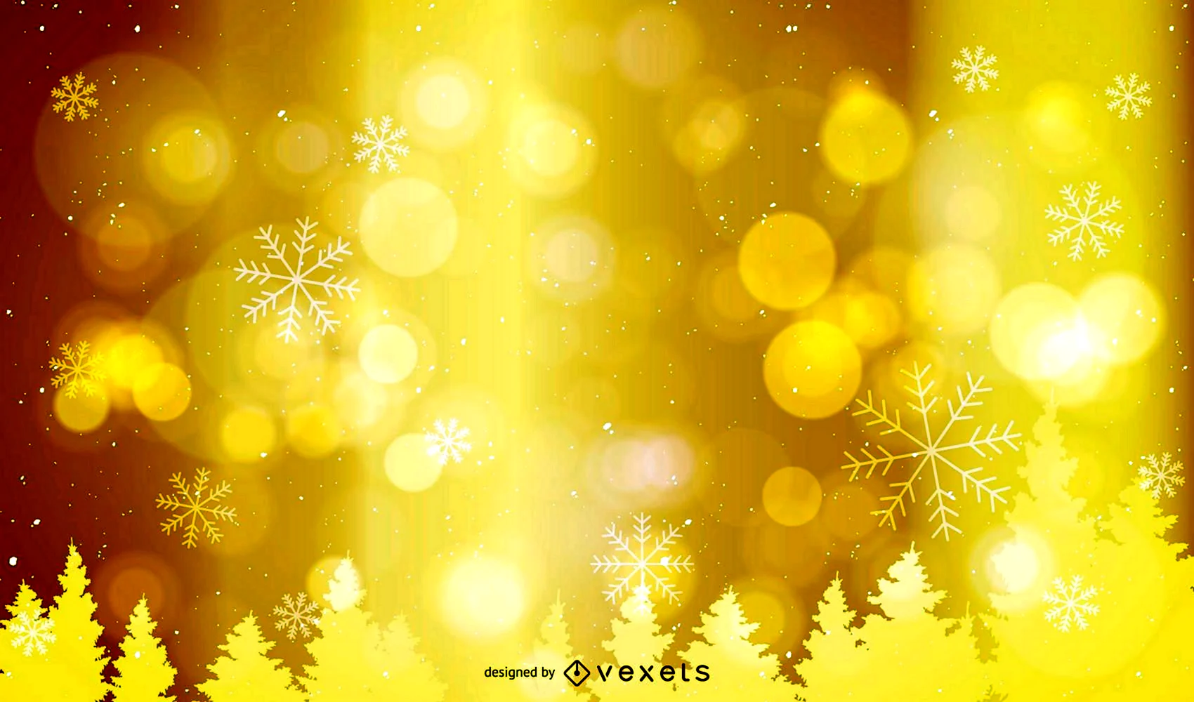 Желтый новогодний фон