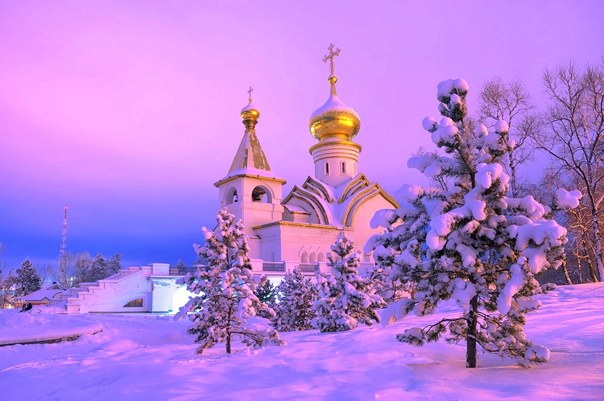 Зимние храмы Хабаровска