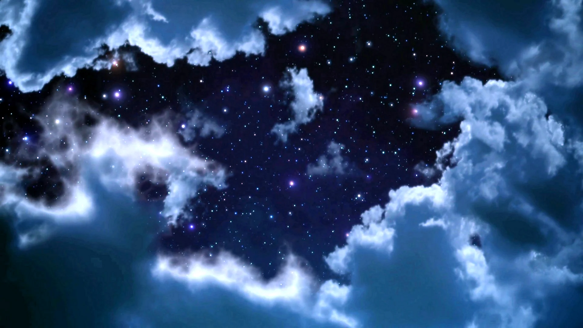 Звездное небо с облаками