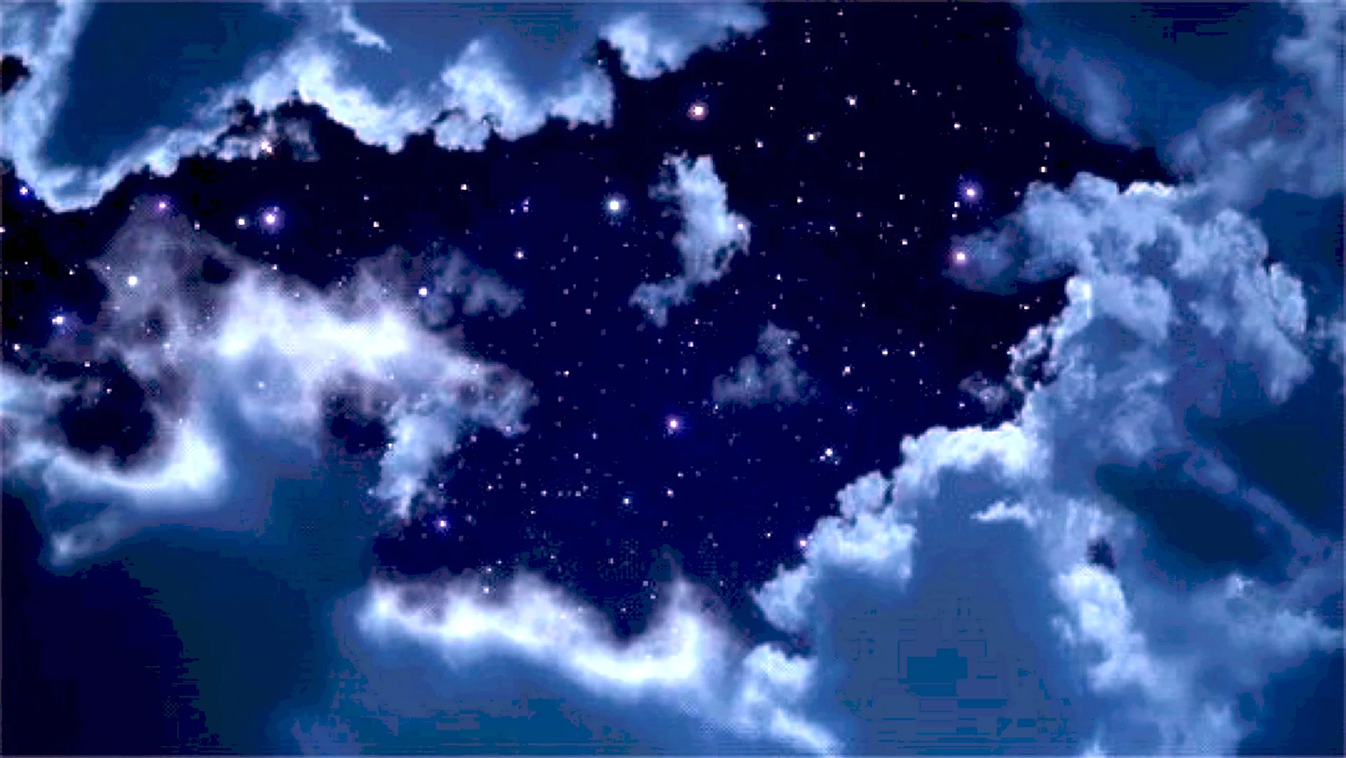 Звездное небо с облаками