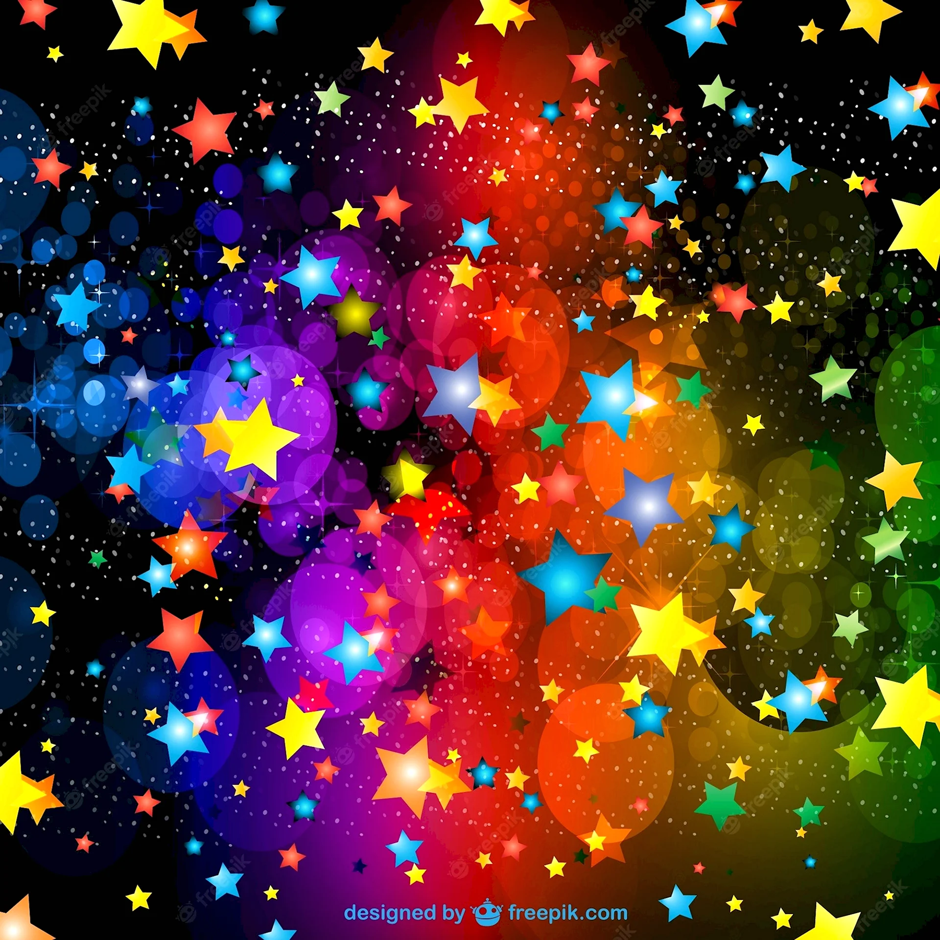 Звезды яркие цветные